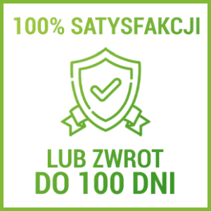 100% satysfakcji z produktu lub zwrot do 100 dni na podstawie odst pienia od umowy zawartej na odleg o 