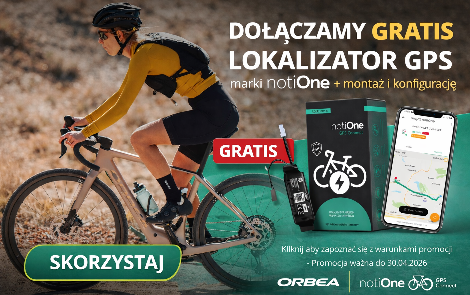 NotiOne GPS – dyskretny lokalizator do e-bike