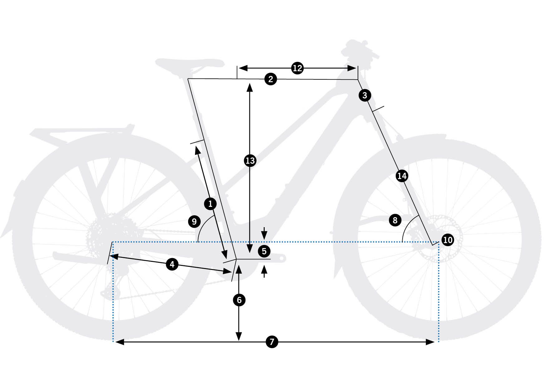 Orbea Kemen Tour 30 Mid – schemat geometrii ramy