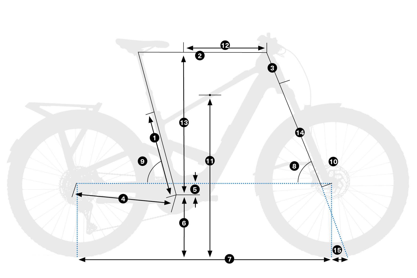 Orbea Muga 10 2026 – schemat geometrii ramy
