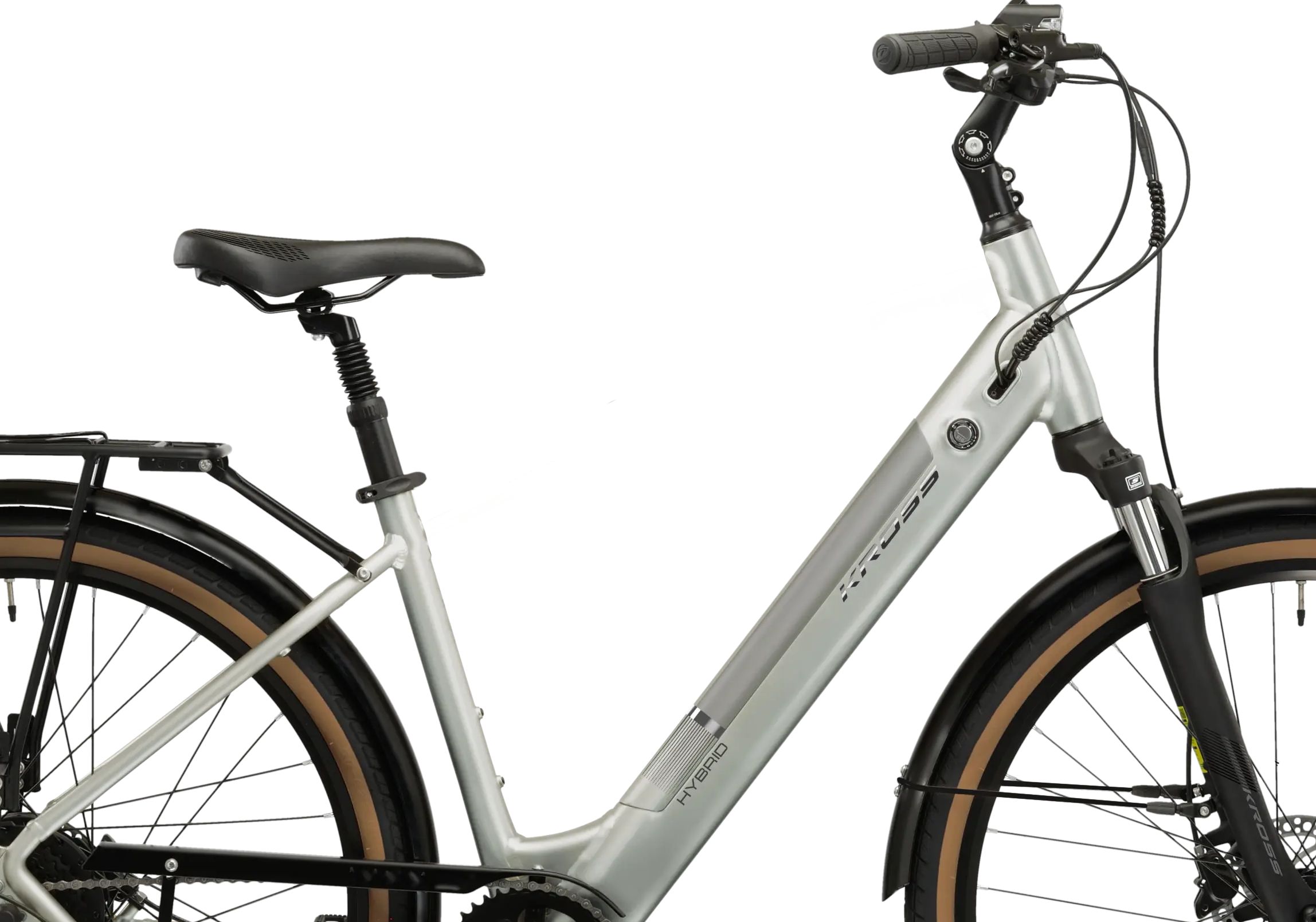 Hydrauliczne hamulce tarczowe i oświetlenie AXA w Sentio Hybrid