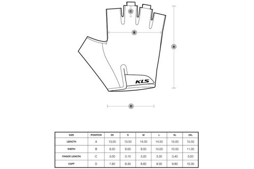 Rękawice KLS Cutout - Mix rozmiarów