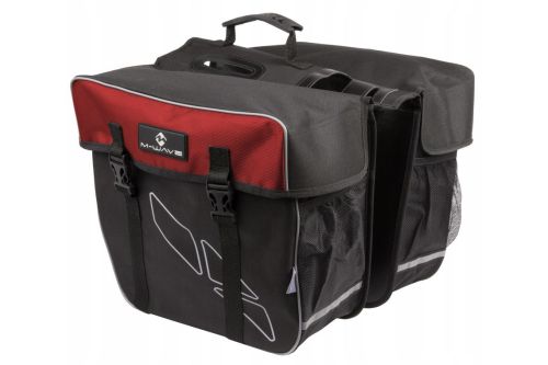 Sakwa rowerowa M-WAVE Amsterdam tylna czarno-czerwona - Outlet