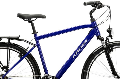 Rower trekkingowy miejski turystyczny Kross Trans 1.0z męską ramą dla mężczyzny 28 L niebieski kolekcja 2025 3