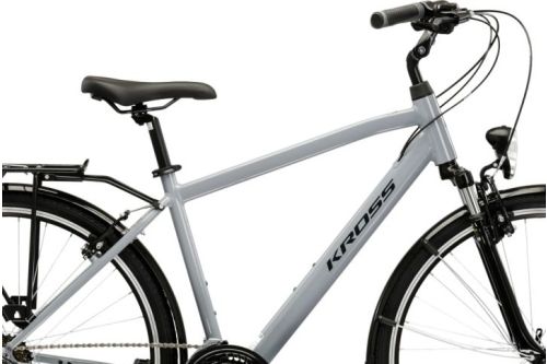 Rower trekkingowy miejski turystyczny Kross Trans 1.0z męską ramą dla mężczyzny 28 L szary kolekcja 2025 8