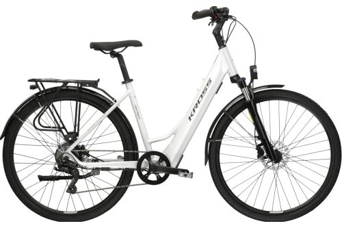 Rower Kross miejski trekkingowy elektryczny Trans Hybrid 1.0 z damską ramą z niskim przekrokiem 7