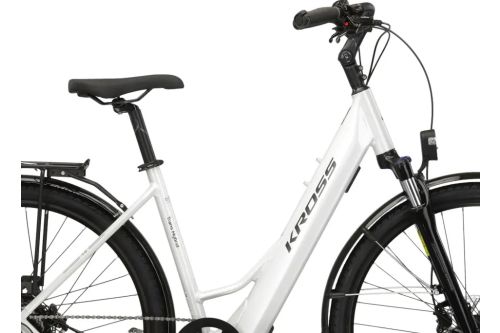 Rower Kross miejski trekkingowy elektryczny Trans Hybrid 1.0 z damską ramą z niskim przekrokiem 10