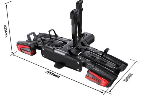 Bagażnik samochodowy na hak Kross e-Move 2 Pro na 2 rowery elektryczne 5