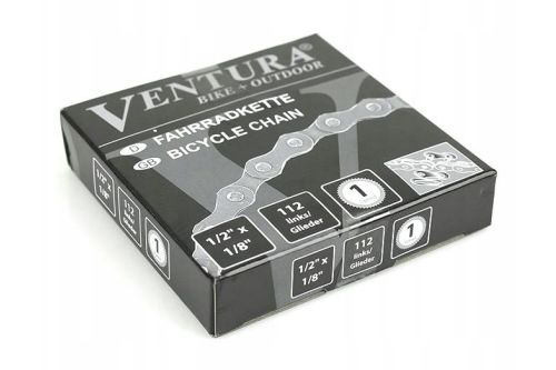 Łańcuch rowerowy Ventura 1-rzędowy - 112 ogniw - Outlet
