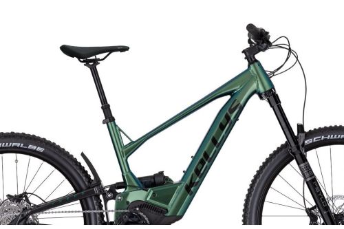 Rower górski elektryczny trail Kellys Theos R30 P magic green - rama detal