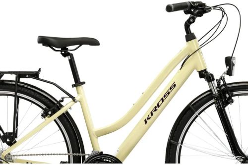 Rower trekkingowy damski miejski Kross Trans 1.0 beżowy - rama