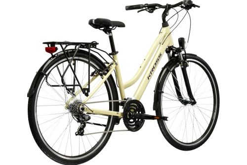 Rower trekkingowy damski miejski Kross Trans 1.0 beżowy - tył