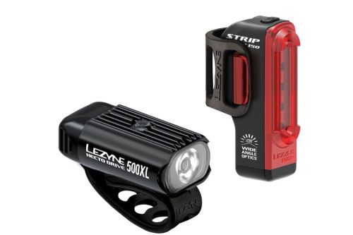 Zestaw lampek rowerowych Lezyne Hecto Drive 500XL + Strip 150 lumenów