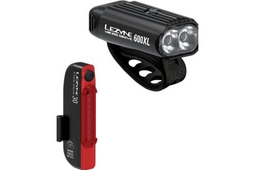 Zestaw lampek rowerowych Lezyne Micro 600XL + Stick 30lm