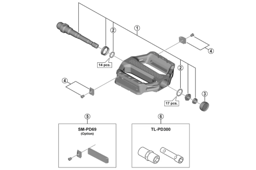 Pedały rowerowe Shimano PD-EF202 platformowe komplet