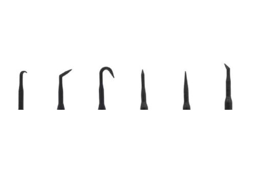 Końcówki robocze XLC TO-S107 – proste, haczykowe i pod kątem 90° do podważania uszczelek łożysk